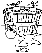 coloriage jeu de pomme d halloween